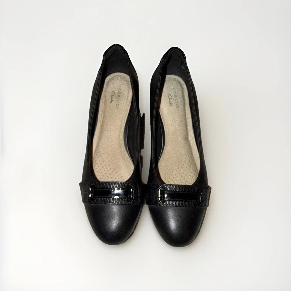 Clarks | Collection Flores Poppy Black Leather 1.5